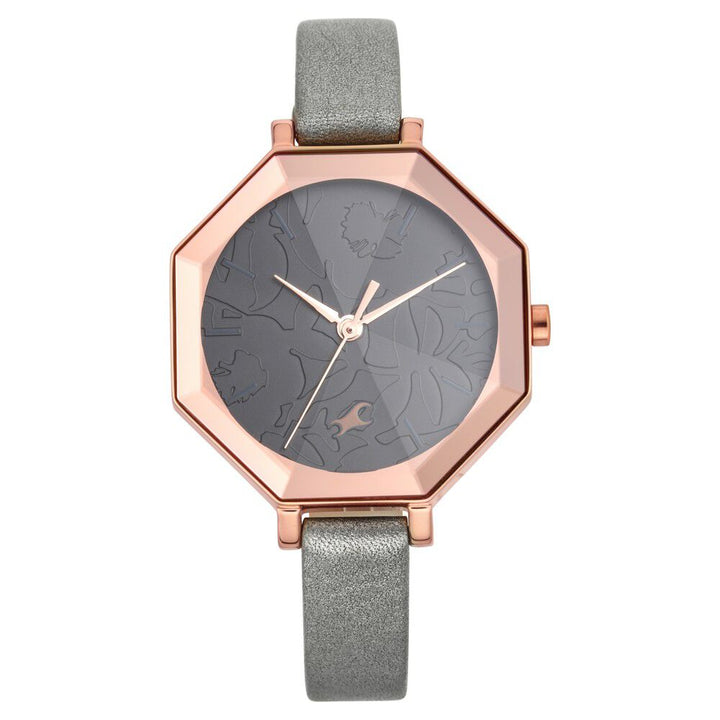 Fastrack Paint Me Quartz Analog Black Dial Leather Strap Watch for Girls NS6226WL02