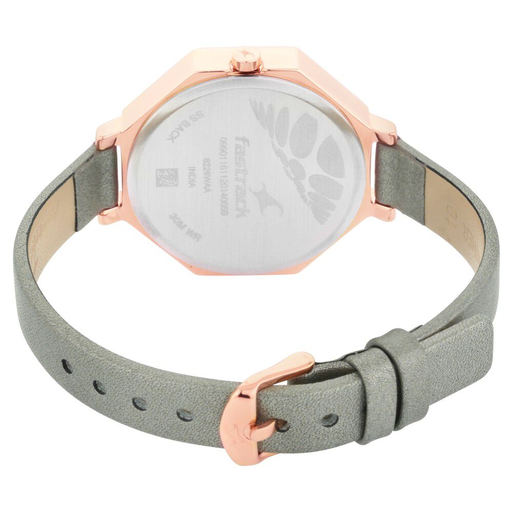 Fastrack Paint Me Quartz Analog Black Dial Leather Strap Watch for Girls NS6226WL02