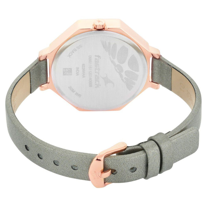 Fastrack Paint Me Quartz Analog Black Dial Leather Strap Watch for Girls NS6226WL02