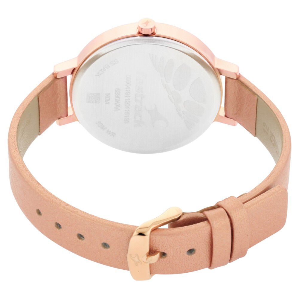 Fastrack Paint Me Quartz Analog Black Dial Leather Strap Watch for Girls NS6230WL01