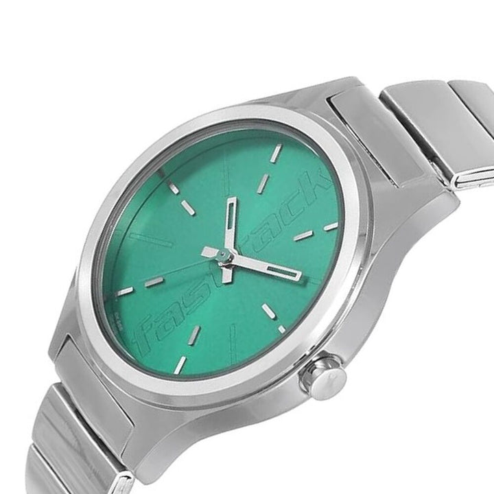 Fastrack Quartz Analog Green Dial Watch for Girls 6233SM02