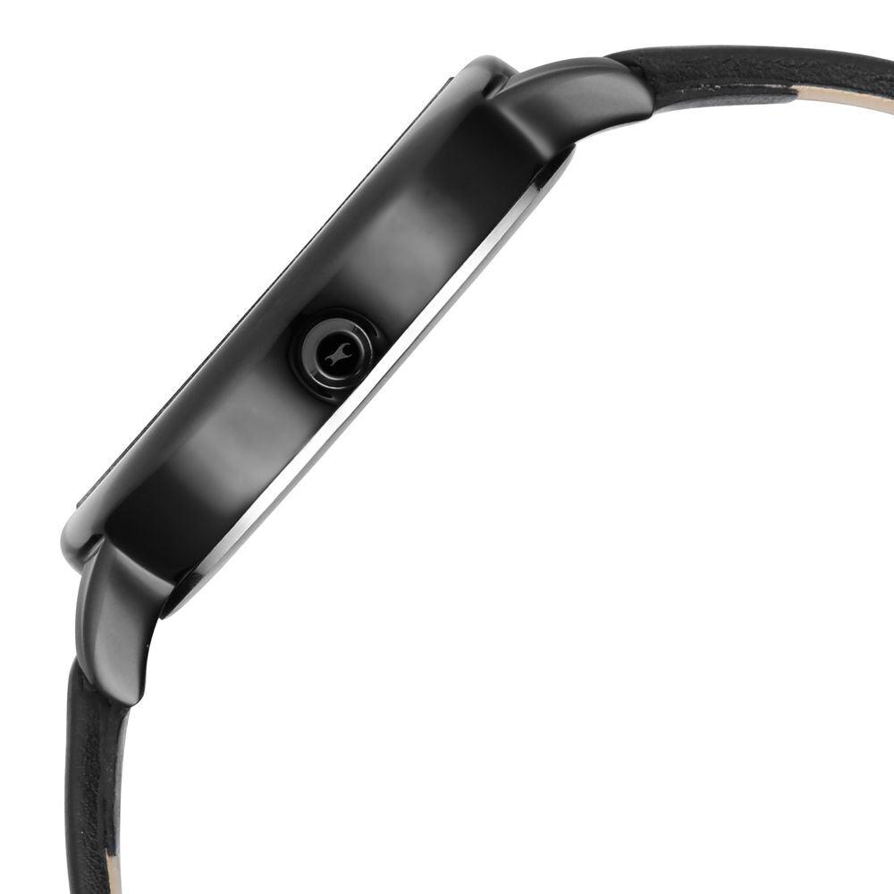 Fastrack Glitch Quartz Analog Black Dial Leather Strap Watch for Girls NS6234NL01