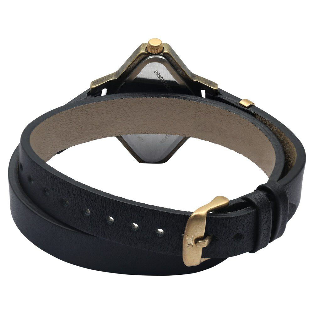 Fastrack Wonder Woman Quartz Analog Black Dial Leather Strap Watch for Girls 6238QL01