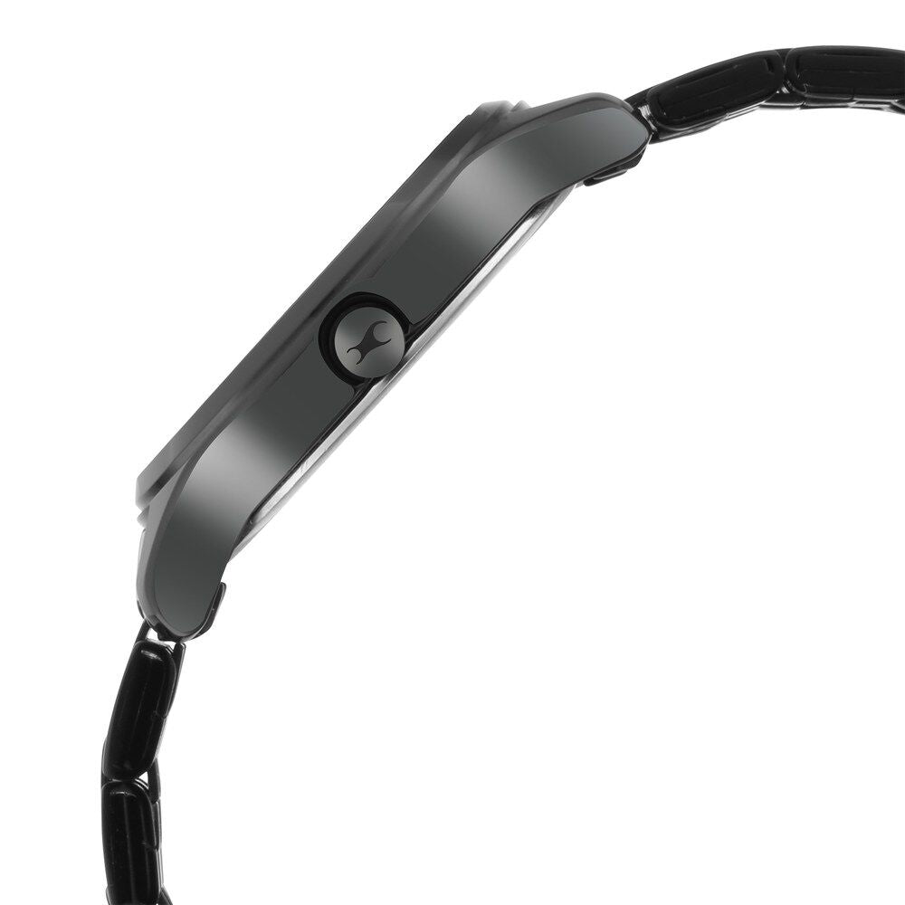 Fastrack Stunners Quartz Analog Black Dial Metal Strap Watch for Girls NS6248NM01