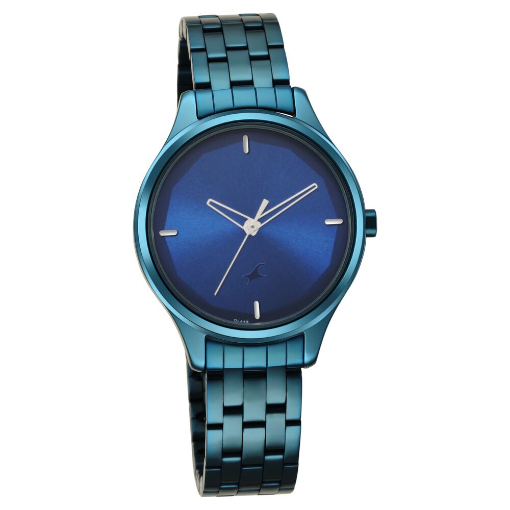 Fastrack Stunners Quartz Analog Blue Dial Metal Strap Watch for Girls NS6248QM01