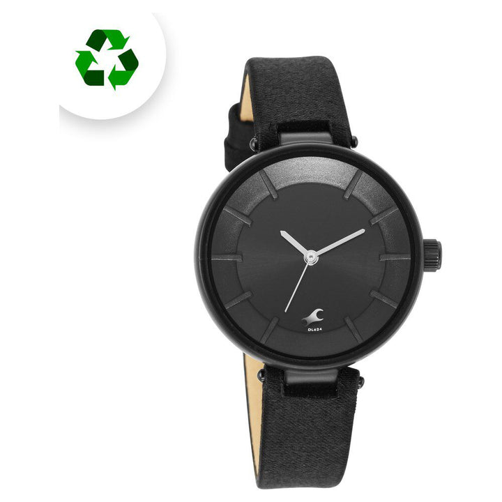 Fastrack Revibe Quartz Analog Black Dial Fabric Strap Watch for Girls 6252PF01