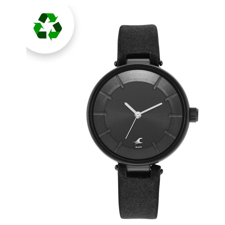 Fastrack Revibe Quartz Analog Black Dial Fabric Strap Watch for Girls 6252PF01