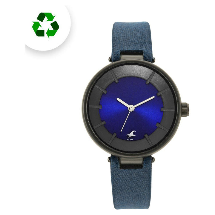 Fastrack Revibe Quartz Analog Blue Dial Fabric Strap Watch for Girls 6252PF02