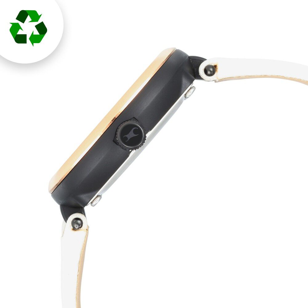 Fastrack Revibe Quartz Analog Rose gold Dial Fabric Strap Watch for Girls 6253PF01