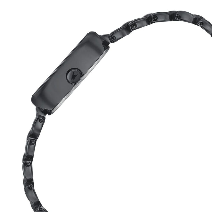 Fastrack Style Up Black Dial Metal Strap Watch for Girls NS6258NM01