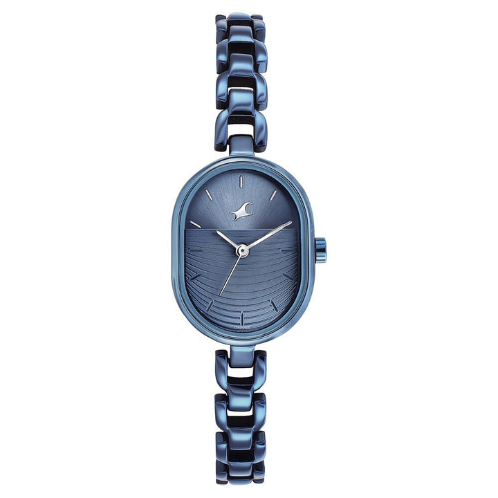 Fastrack Style Up Blue Dial Metal Strap Watch for Girls NS6258QM01