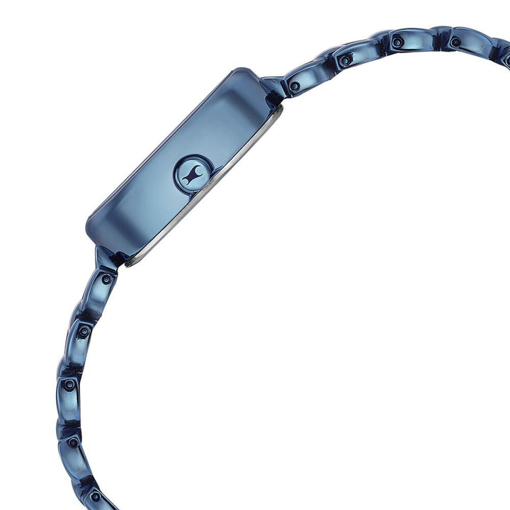 Fastrack Style Up Blue Dial Metal Strap Watch for Girls NS6258QM01