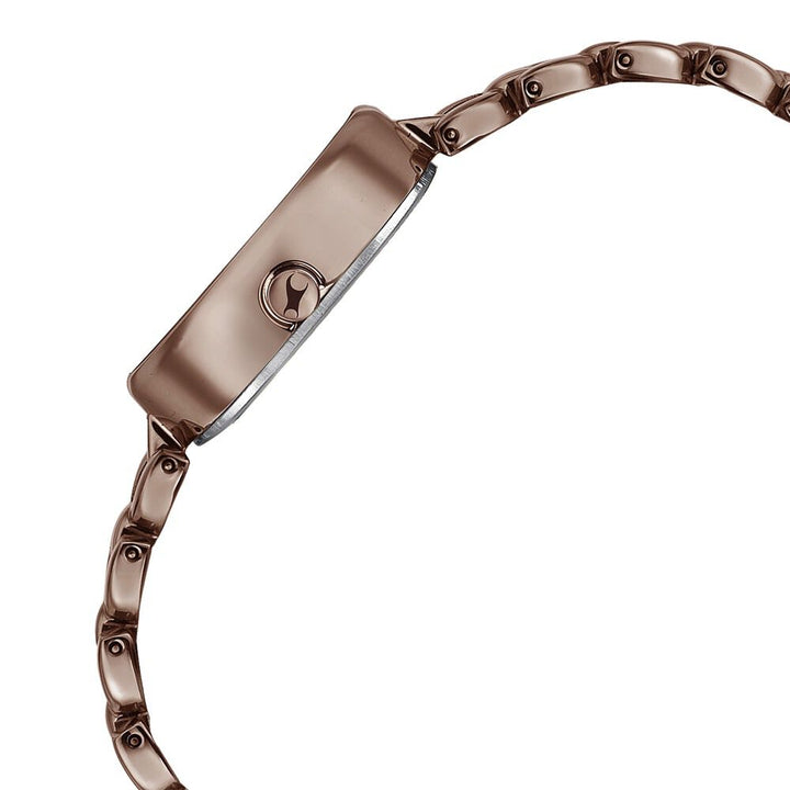 Fastrack Style Up Brown Dial Metal Strap Watch for Girls NS6258QM02