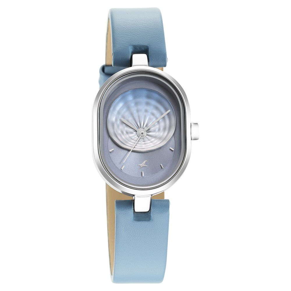 Fastrack Uptown Retreat Quartz Analog Blue Dial Leather Strap Watch for Girls 6258SL01