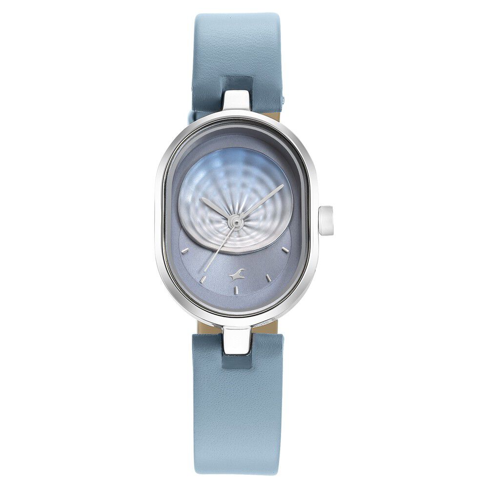 Fastrack Uptown Retreat Quartz Analog Blue Dial Leather Strap Watch for Girls 6258SL01