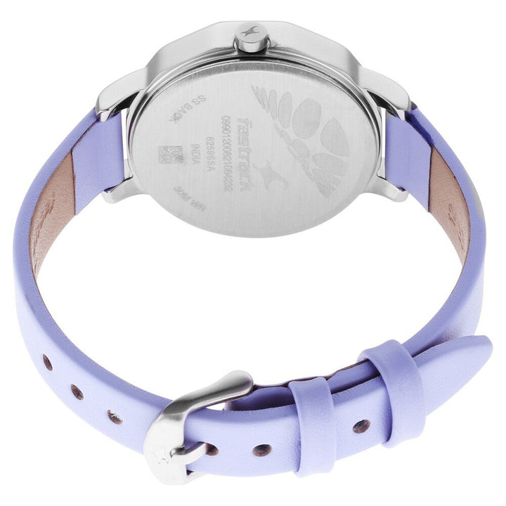 Fastrack Uptown Retreat Quartz Analog Grey Dial Leather Strap Watch for Girls NS6259SL01