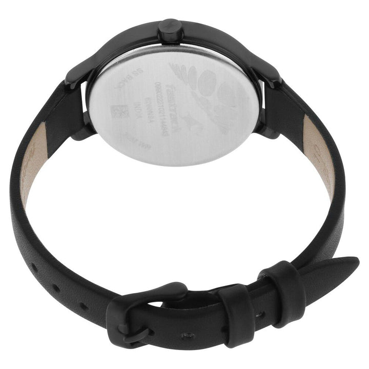 Fastrack Uptown Retreat Quartz Analog Black Dial Leather Strap Watch for Girls NS6260NL01
