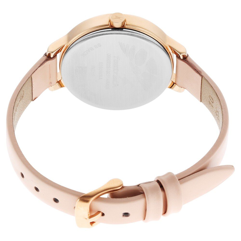 Fastrack Uptown Retreat Quartz Analog Pink Dial Leather Strap Watch for Girls NS6260WL01