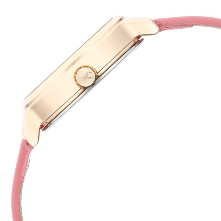 Fastrack Uptown Retreat Quartz Analog Multicoloured Dial Leather Strap Watch for Girls NR6264WL01