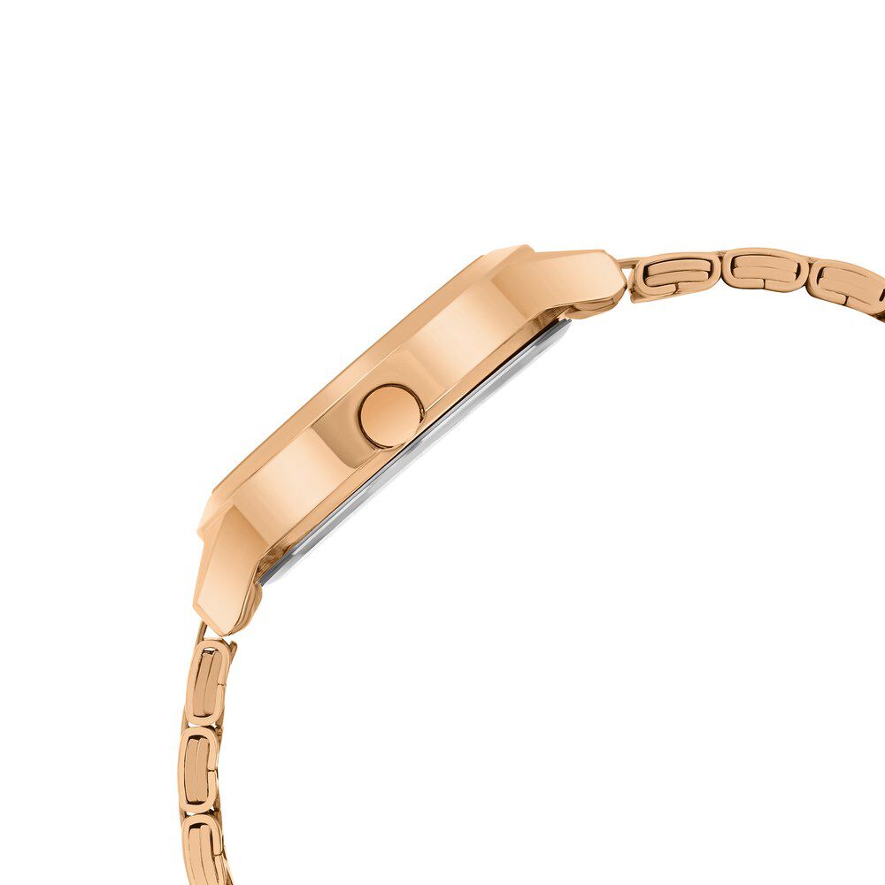 Fastrack Stunners Quartz Analog Rose Gold dial Stainless Steel Strap Watch for Girls 6267WM01