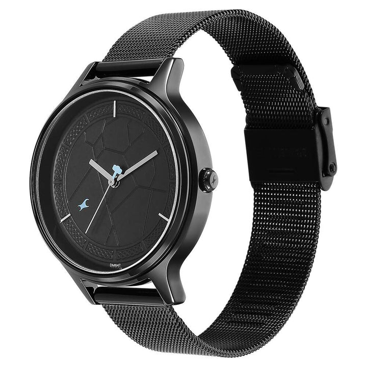 Fastrack Thor Quartz Analog Black Dial Stainless Steel Strap Watch for Girls NR6269NM01