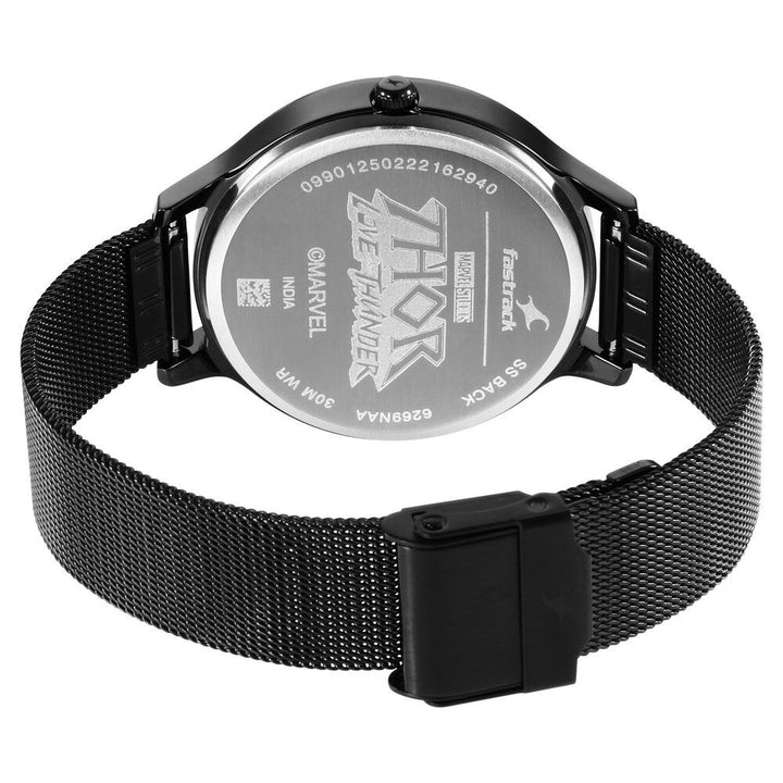 Fastrack Thor Quartz Analog Black Dial Stainless Steel Strap Watch for Girls NR6269NM01