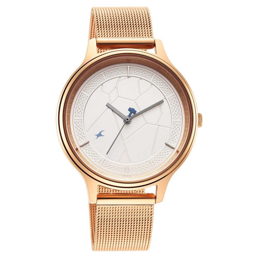 Fastrack Thor Quartz Analog Silver Dial Stainless Steel Strap Watch for Girls NS6269WM01