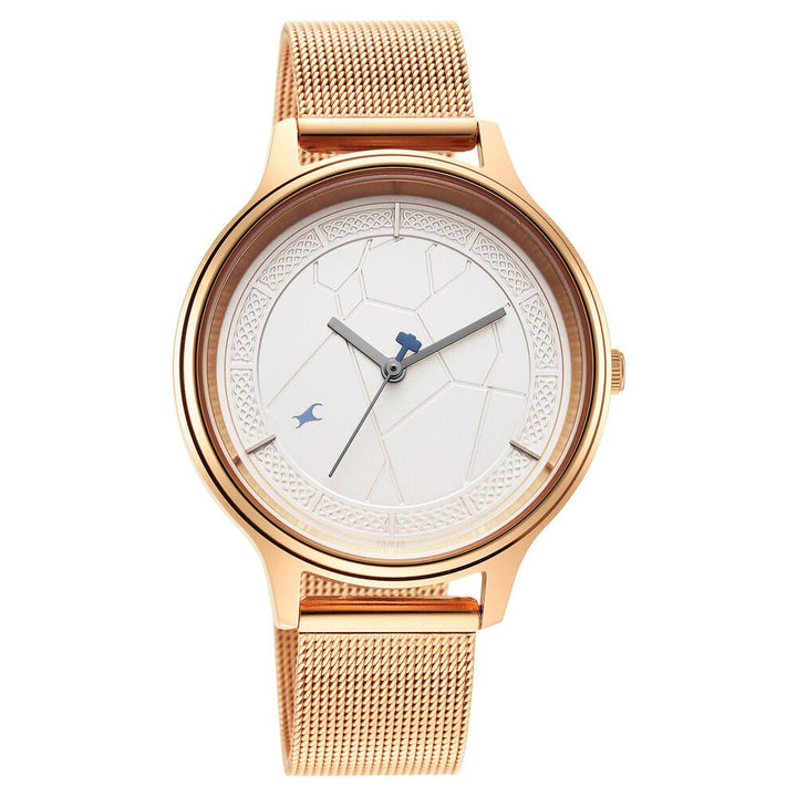 Fastrack Thor Quartz Analog Silver Dial Stainless Steel Strap Watch for Girls NS6269WM01