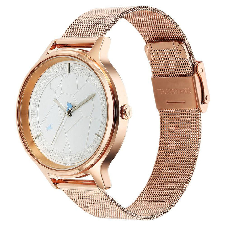 Fastrack Thor Quartz Analog Silver Dial Stainless Steel Strap Watch for Girls NS6269WM01