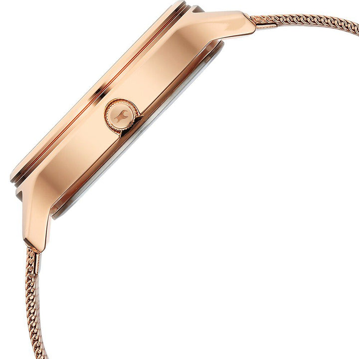 Fastrack Thor Quartz Analog Silver Dial Stainless Steel Strap Watch for Girls NS6269WM01