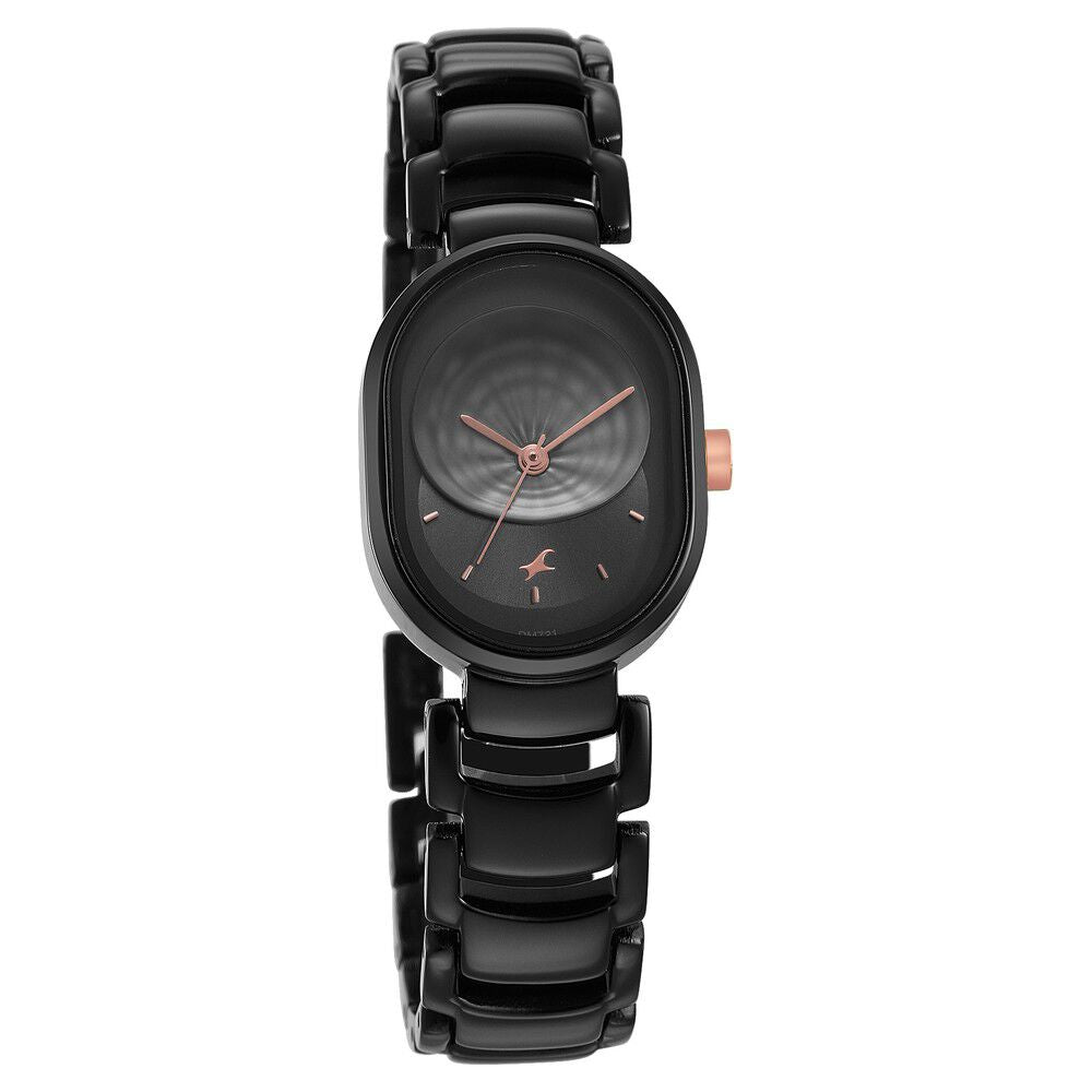 Fastrack Uptown Retreat Quartz Analog Black Dial Metal Strap Watch for Girls NS6274KM01