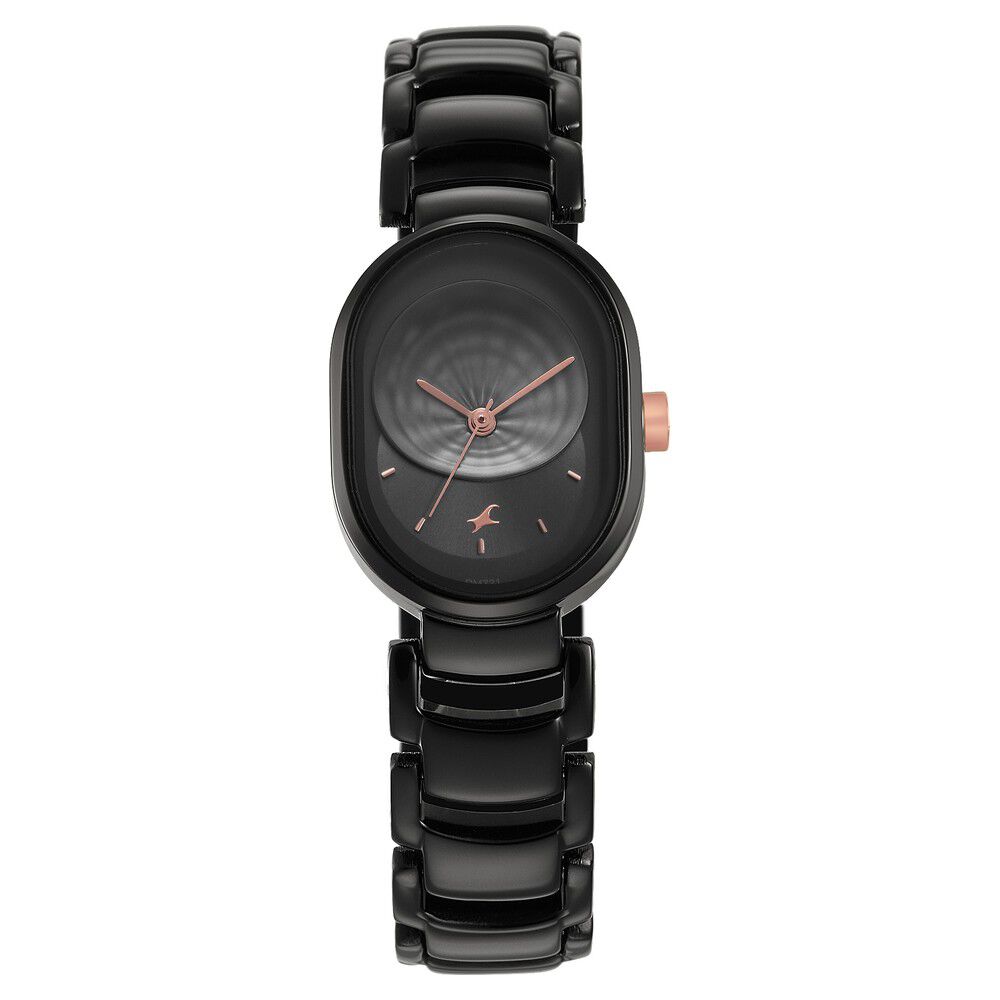 Fastrack Uptown Retreat Quartz Analog Black Dial Metal Strap Watch for Girls NS6274KM01