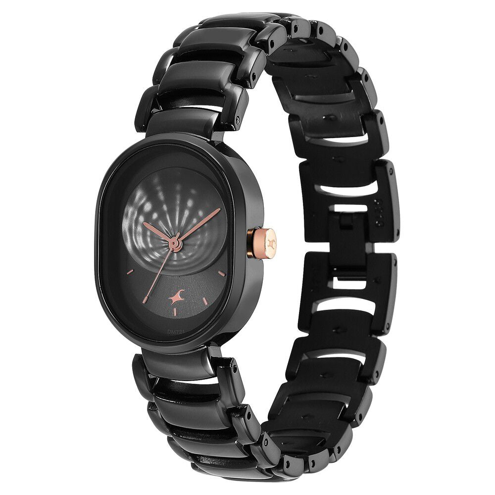 Fastrack Uptown Retreat Quartz Analog Black Dial Metal Strap Watch for Girls NS6274KM01