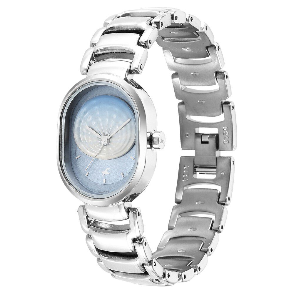 Fastrack Uptown Retreat Quartz Analog Blue Dial Metal Strap Watch for Girls NS6274SM01