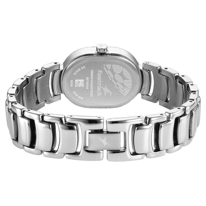 Fastrack Uptown Retreat Quartz Analog Blue Dial Metal Strap Watch for Girls NS6274SM01