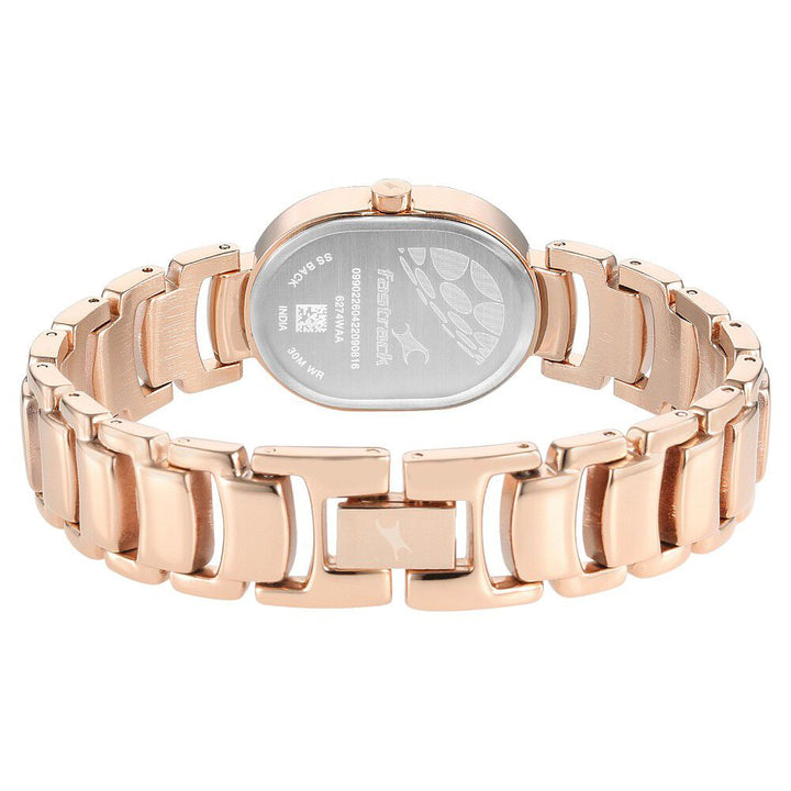 Fastrack Uptown Retreat Quartz Analog Pink Dial Metal Strap Watch for Girls NS6274WM01