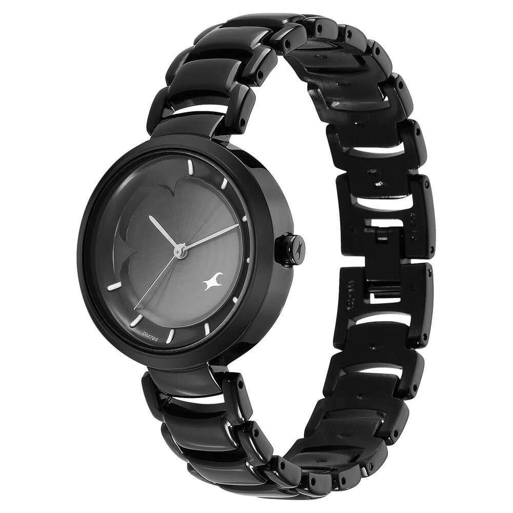 Fastrack Uptown Retreat Quartz Analog Black Dial Metal Strap Watch for Girls NS6277NM01