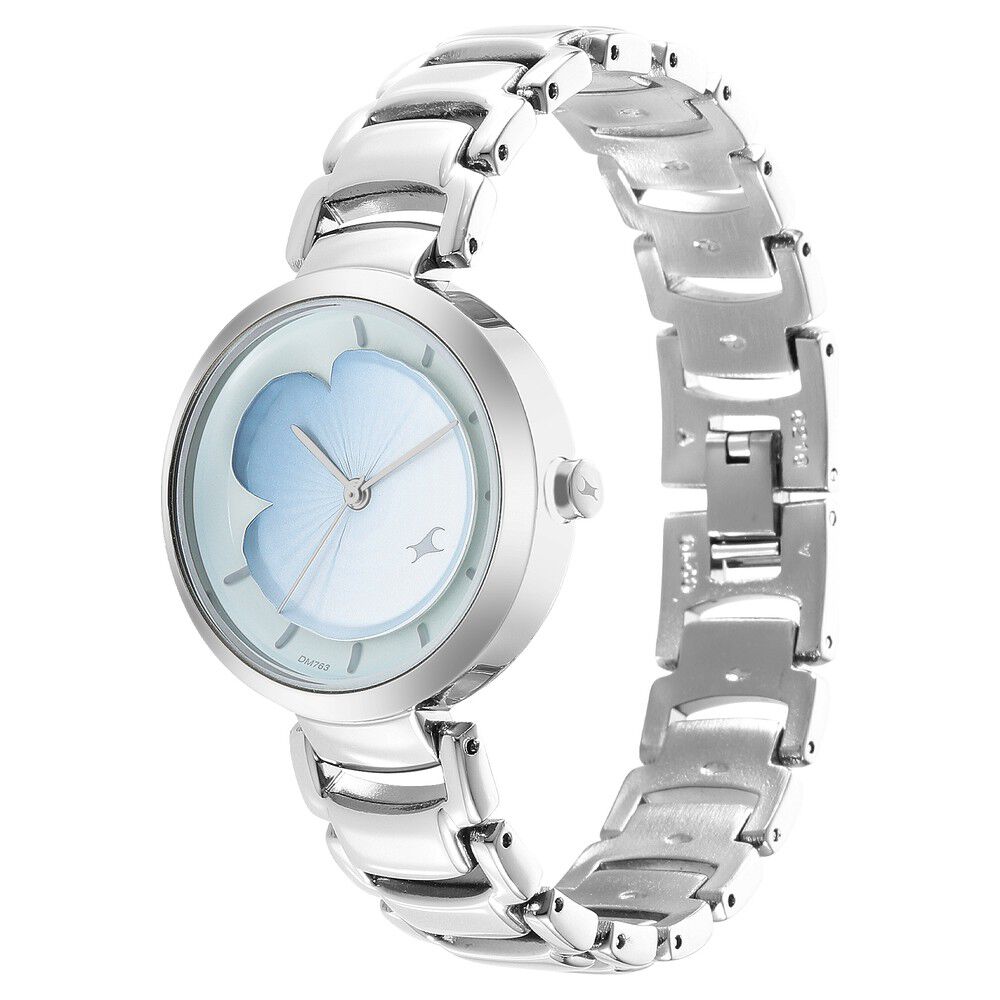 Fastrack Uptown Retreat Quartz Analog Blue Dial Metal Strap Watch for Girls NS6277SM01