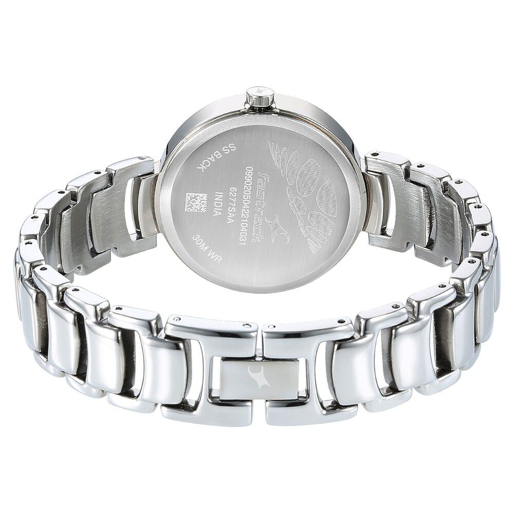 Fastrack Uptown Retreat Quartz Analog Blue Dial Metal Strap Watch for Girls NS6277SM01