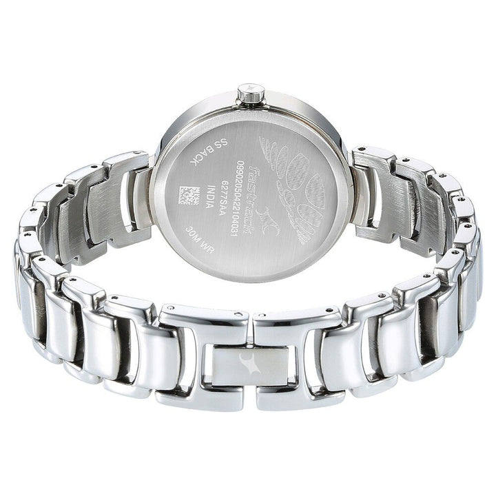 Fastrack Uptown Retreat Quartz Analog Blue Dial Metal Strap Watch for Girls NS6277SM01