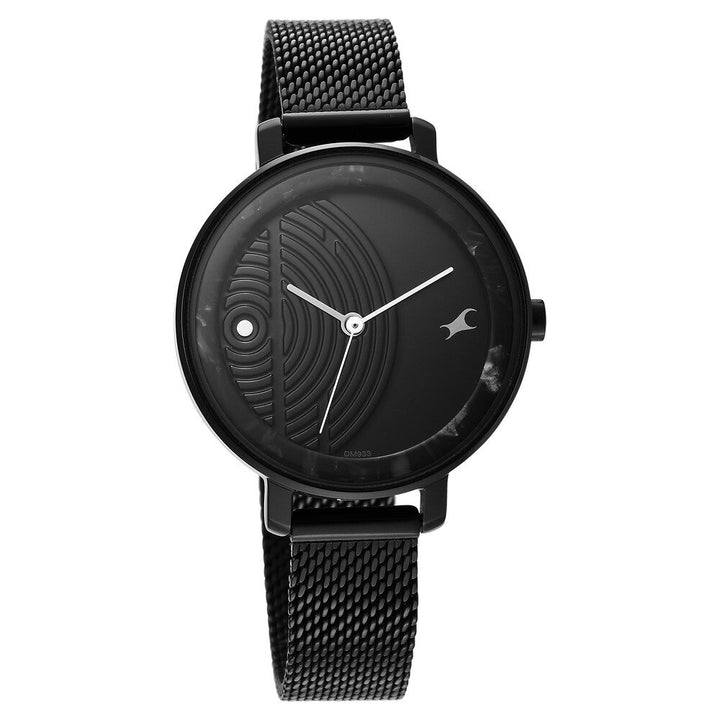 Fastrack Younique Quartz Analog Black Dial Stainless Steel Strap Watch for Girls NS6278NM01
