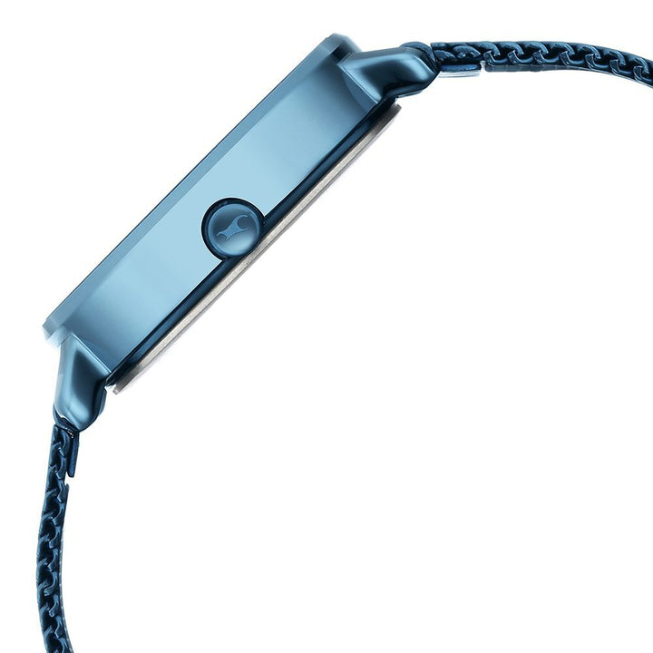 Fastrack Younique Quartz Analog Blue Dial Stainless Steel Strap Watch for Girls NS6278QM01