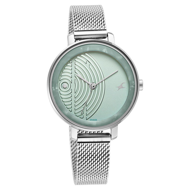 Fastrack Younique Quartz Analog Blue Dial Stainless Steel Strap Watch for Girls NR6278SM01