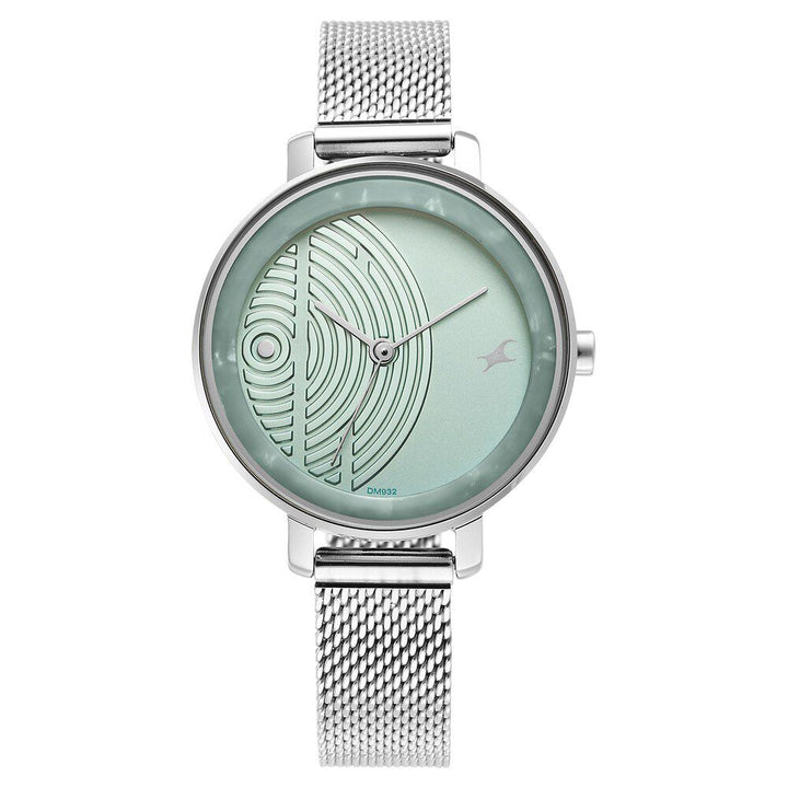 Fastrack Younique Quartz Analog Blue Dial Stainless Steel Strap Watch for Girls NR6278SM01