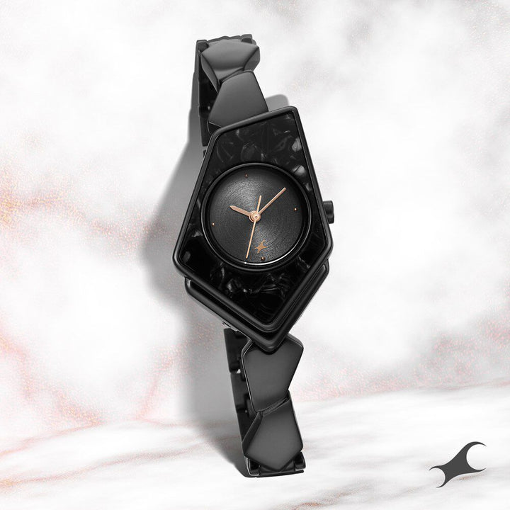 Fastrack Younique Quartz Analog Grey Dial Metal Strap Watch for Girls NS6279NM01