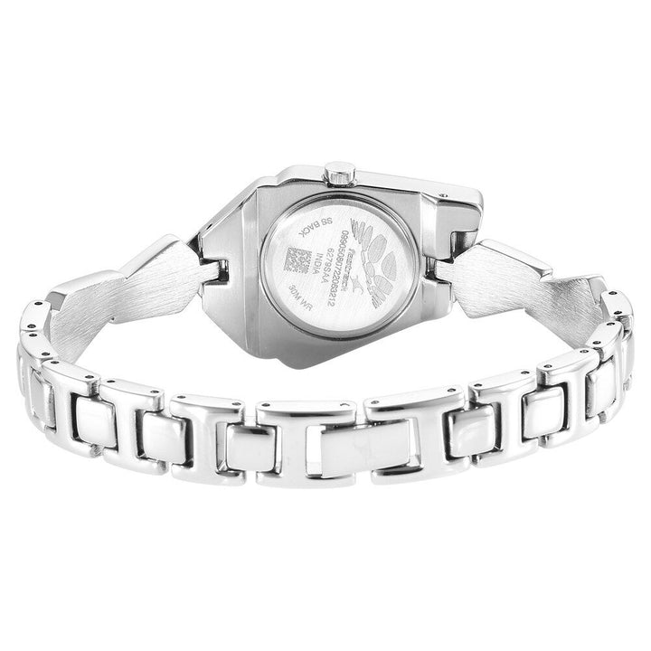 Fastrack Younique Quartz Analog Silver Dial Metal Strap Watch for Girls NS6279SM01