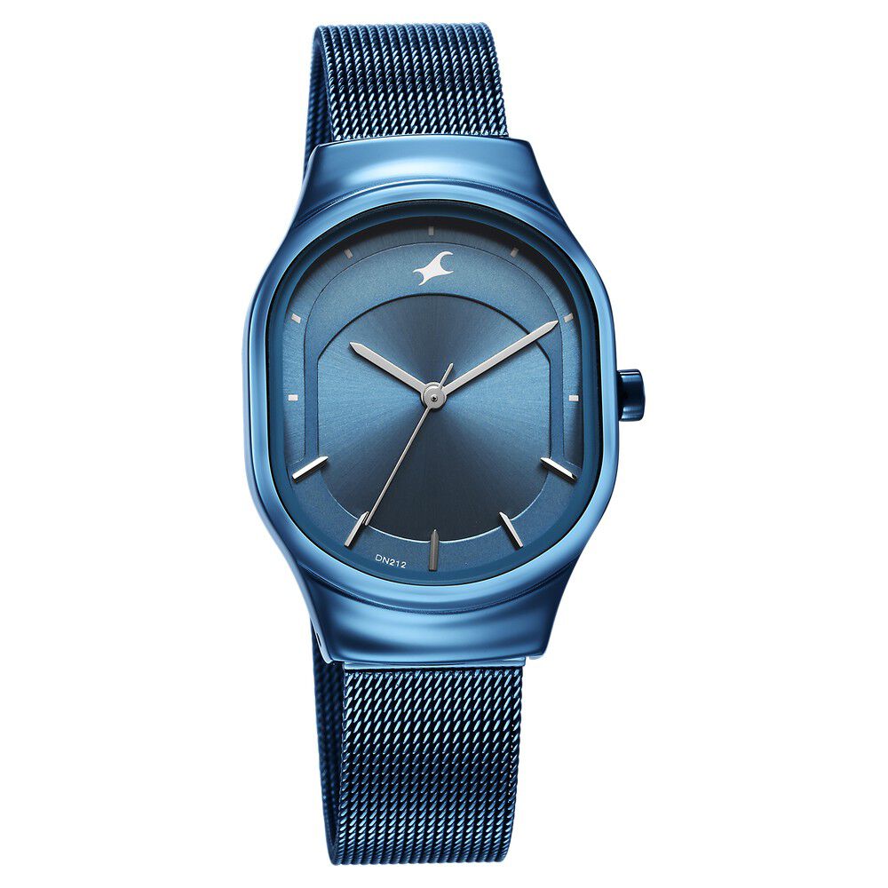 Fastrack Snob X Blue Dial Stainless Steel Strap Watch for Girls NS6283QM01