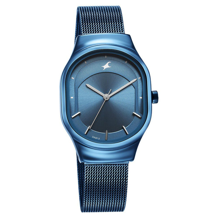 Fastrack Snob X Blue Dial Stainless Steel Strap Watch for Girls NS6283QM01