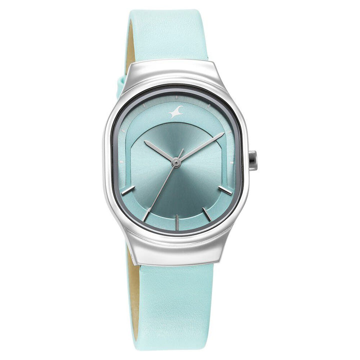 Fastrack Snob X Blue Dial Leather Strap Watch for Girls NS6283SL01