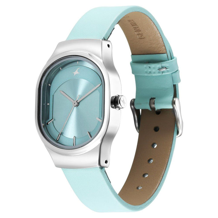 Fastrack Snob X Blue Dial Leather Strap Watch for Girls NS6283SL01